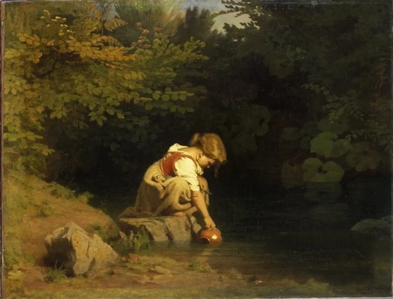 Bambina alla fonte - Art Museum of Estonia's painting collection